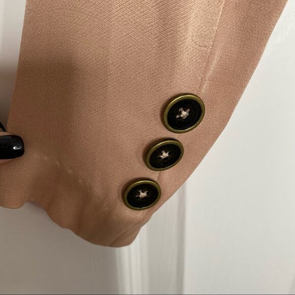 FREE PEOPLE Silky Satin Low V-neck Button Front Long Sleeve Belted Jumpsuit XS - Picture 8 of 12